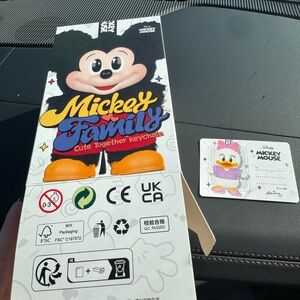 Disney Mickey Family Keychain with Black and Orange